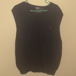 Polo by Ralph Lauren Navy 100% Pima Cotton XL Vest Y2K